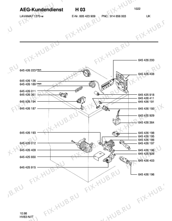 Взрыв-схема стиральной машины Aeg LAV1370 - Схема узла Electrical equipment