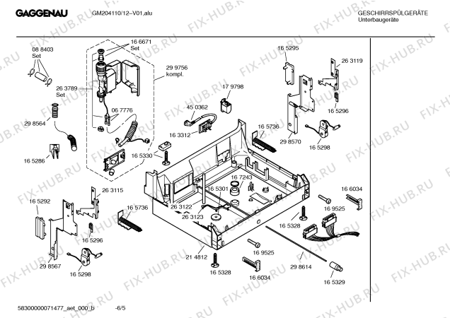 Схема №4 GM204110 с изображением Инструкция по эксплуатации Gaggenau для электропосудомоечной машины Bosch 00528459