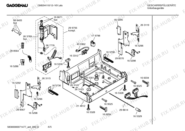 Схема №4 GM204110 с изображением Инструкция по эксплуатации Gaggenau для посудомойки Bosch 00528460