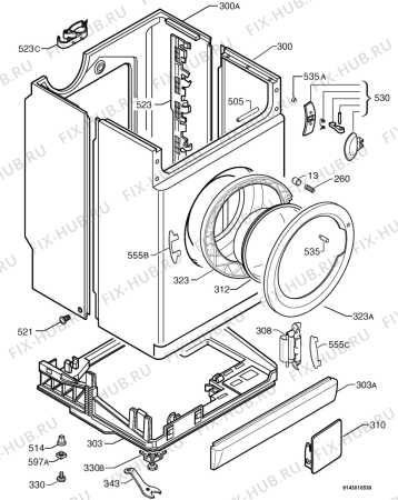 Взрыв-схема стиральной машины Zanker PF7550 - Схема узла Housing 001