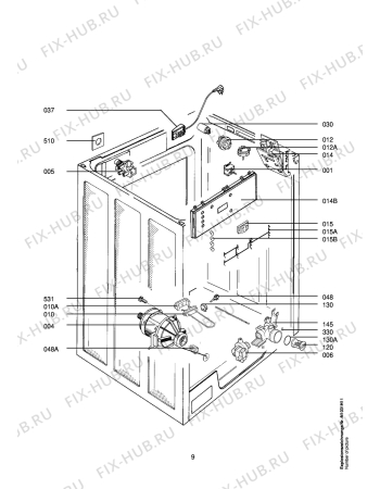 Взрыв-схема стиральной машины Aeg LAV72537-W - Схема узла Electrical equipment 268