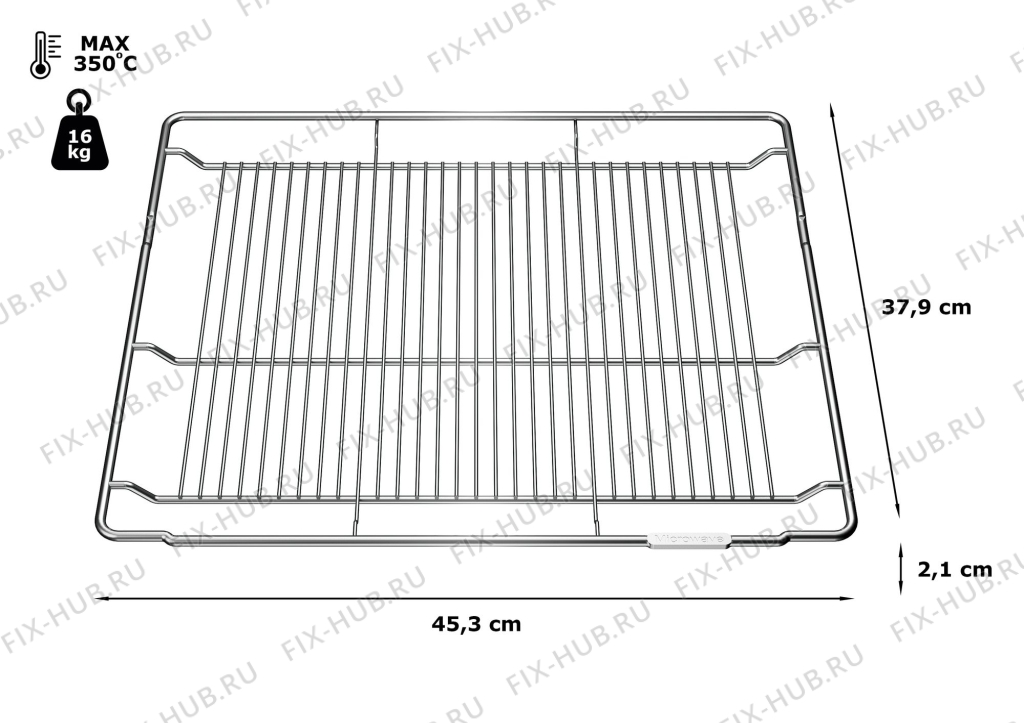 Большое фото - Комбинированная решетка для плиты (духовки) Bosch 00577584 в гипермаркете Fix-Hub