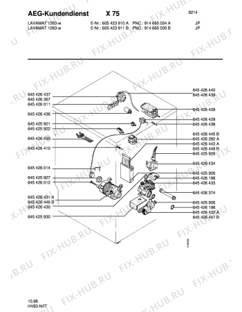 Взрыв-схема стиральной машины Aeg LAV1263 - Схема узла Section5