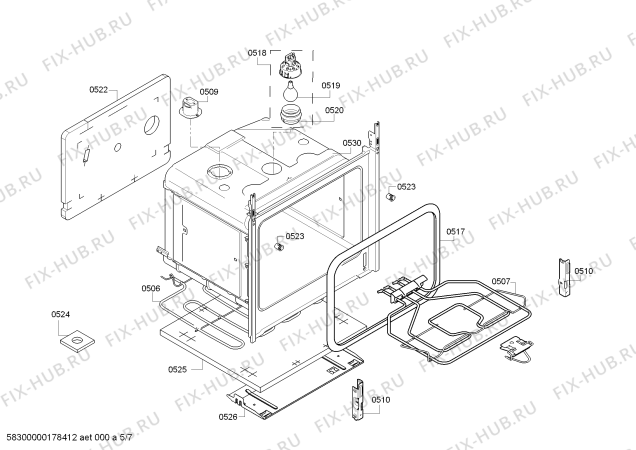 Схема №4 HGV74W456Y с изображением Панель управления для плиты (духовки) Bosch 00797699