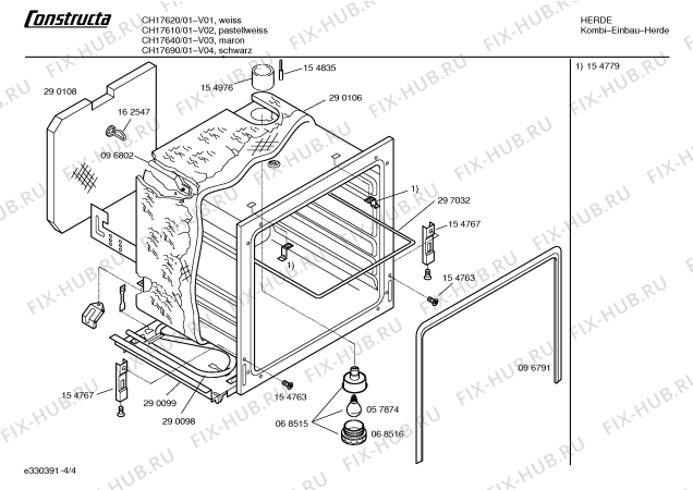 Схема №3 CH17640 с изображением Ручка управления духовкой для плиты (духовки) Bosch 00172188