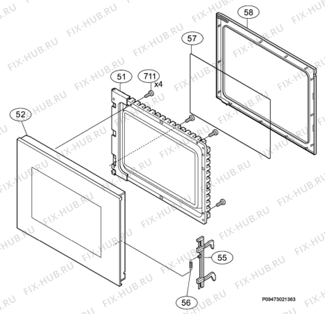 Взрыв-схема микроволновой печи Electrolux EMS1750X - Схема узла Section 3