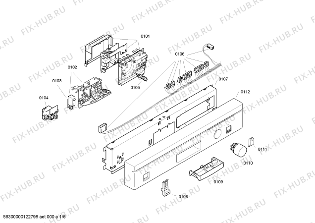 Схема №6 SE25E264EU с изображением Цоколь для посудомоечной машины Siemens 00664347