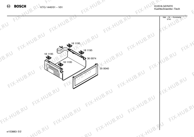 Взрыв-схема холодильника Bosch KTG1440 - Схема узла 02