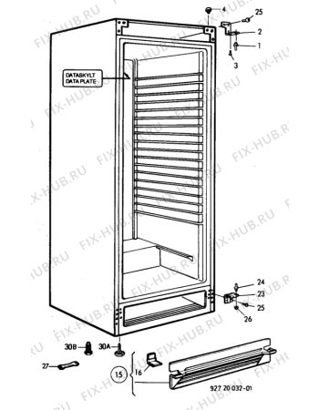 Взрыв-схема холодильника Privileg 014282/8 - Схема узла C10 Cabinet