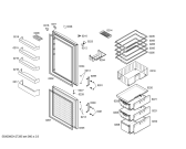 Схема №2 KGV39X50 с изображением Дверь морозильной камеры для холодильника Bosch 00477675