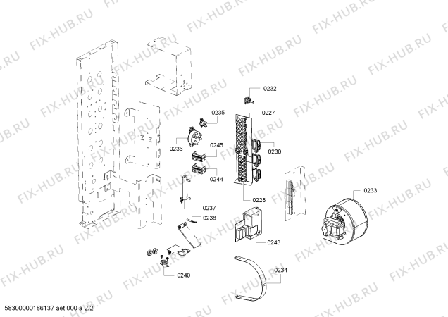 Схема №2 FSR25GS с изображением Нагревательный элемент для стиралки Bosch 00772955
