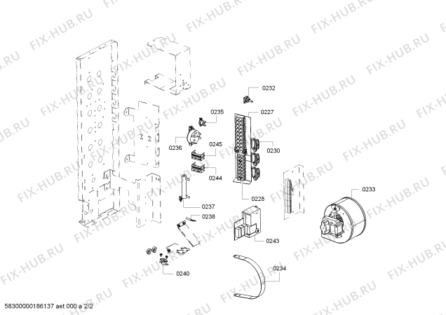 Схема №2 FSR30GS с изображением Корпус для стиралки Bosch 00773597