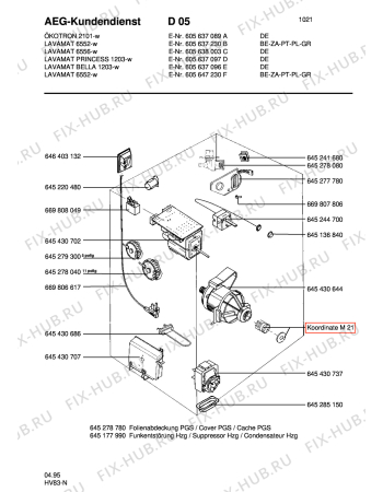 Взрыв-схема стиральной машины Privileg OKOTRON2101 - Схема узла Electrical equipment