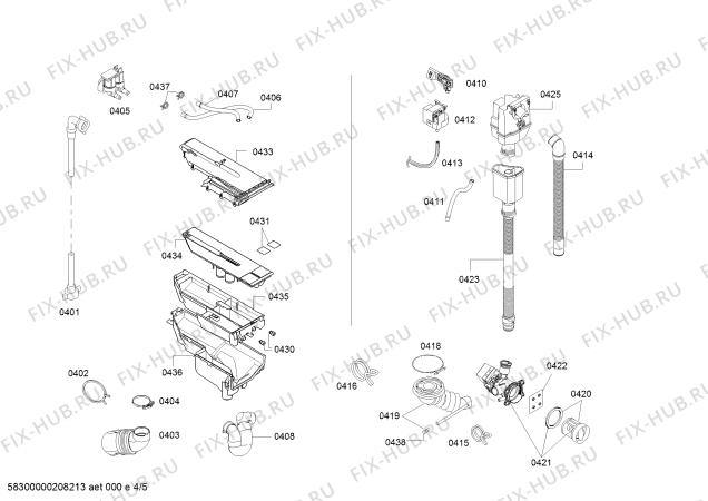 Схема №3 WDU286690W с изображением Корпус для стиралки Siemens 00716506