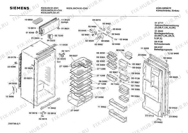 Схема №1 KI23L00FF с изображением Плата для холодильной камеры Bosch 00271287