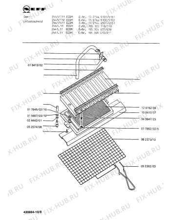 Взрыв-схема плиты (духовки) Neff 1321446501 2441/411ECSM - Схема узла 09