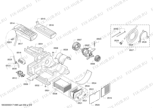 Схема №5 WTE84103SN с изображением Панель управления для электросушки Bosch 00747008
