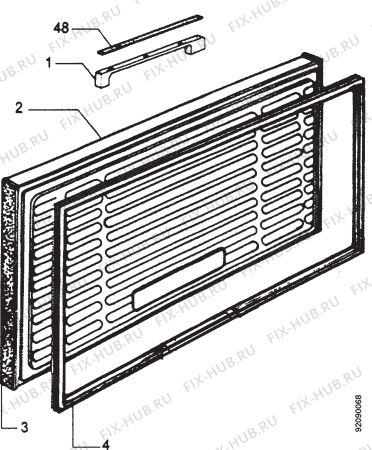 Взрыв-схема холодильника Rex RCO18 - Схема узла Section 2