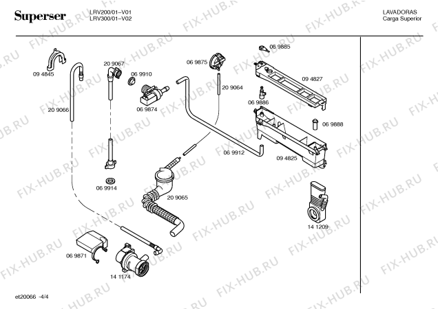 Схема №1 LRV300 с изображением Панель для стиралки Bosch 00209288