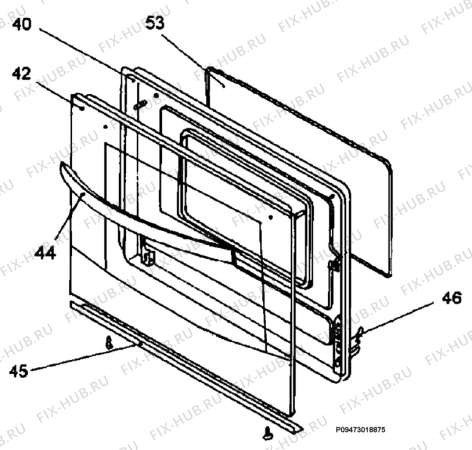 Взрыв-схема плиты (духовки) Zanussi ZCG850GW - Схема узла Section 3