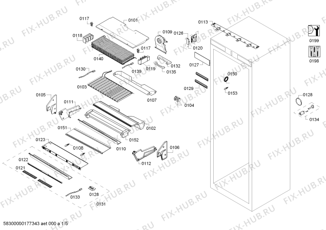 Схема №3 FIN30MIIL1 F 1811 VI с изображением Крепеж для холодильника Bosch 00713427