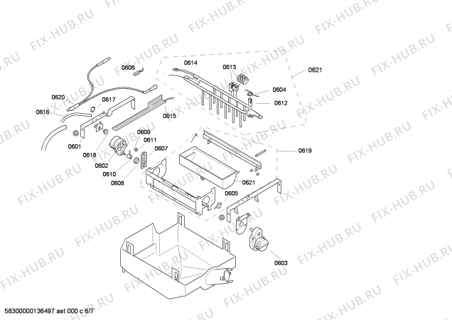 Схема №6 RX496290 с изображением Ролик для холодильной камеры Bosch 00644187