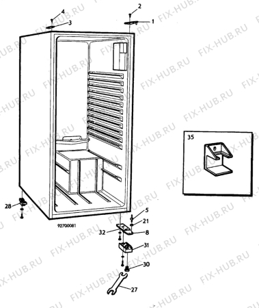 Взрыв-схема холодильника Electrolux RF860 - Схема узла C10 Cabinet