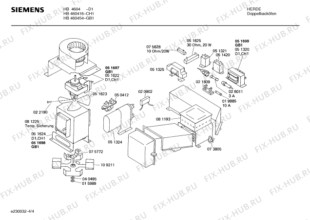 Схема №3 HB460454 с изображением Накопитель Bosch 00051324