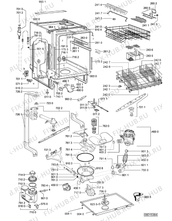 Схема №1 GSU 4717 POWER IN с изображением Панель для посудомойки Whirlpool 480140100672