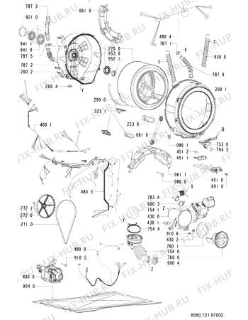 Схема №1 720 PB/CR с изображением Блок управления для стиральной машины Whirlpool 481223958071