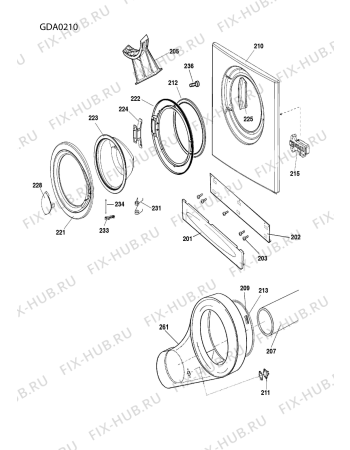 Схема №3 G73VUEX (F029343) с изображением Обшивка для стиральной машины Indesit C00095951