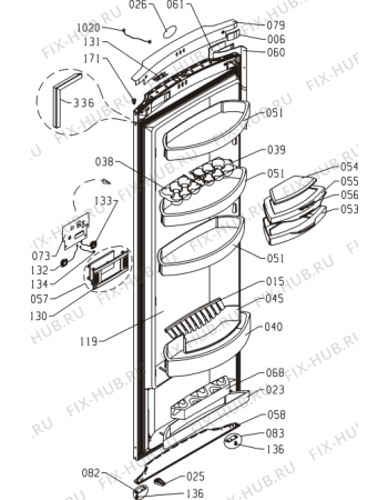 Взрыв-схема холодильника Gorenje R67367E (137547, HKS3666PF) - Схема узла 02