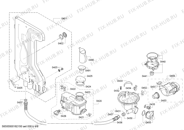 Схема №1 SN54D501CH с изображением Силовой модуль запрограммированный для посудомоечной машины Siemens 12006684