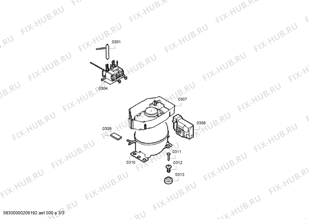 Схема №2 RW222260, Gaggenau с изображением Плоский шарнир для холодильной камеры Bosch 12023269