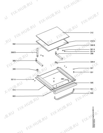 Взрыв-схема плиты (духовки) Matura Q 9000-M2 - Схема узла Section2