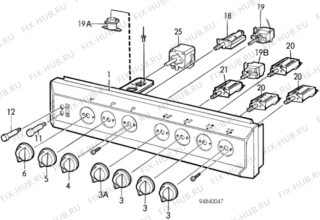 Взрыв-схема посудомоечной машины Elektro Helios SN610-4 - Схема узла H10 Control Panel