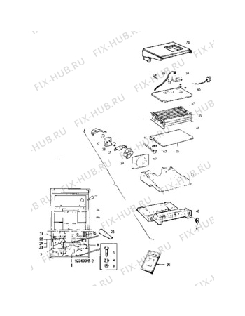 Взрыв-схема холодильника Privileg 0206607 - Схема узла C10 Cold, users manual