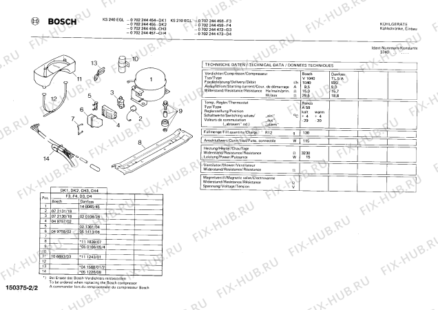Взрыв-схема холодильника Bosch 0702244455 KS240EGL - Схема узла 02