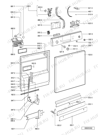 Схема №1 ADP 7406 WH с изображением Микромодуль для посудомойки Whirlpool 481221838444