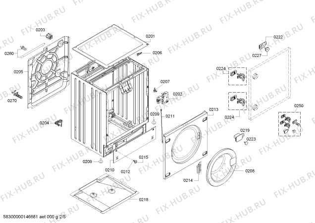 Взрыв-схема стиральной машины Bosch WKD24360EE, WKD2436 - Схема узла 02