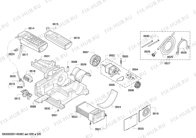 Схема №3 WT46E304DN с изображением Вкладыш для электросушки Siemens 00621368