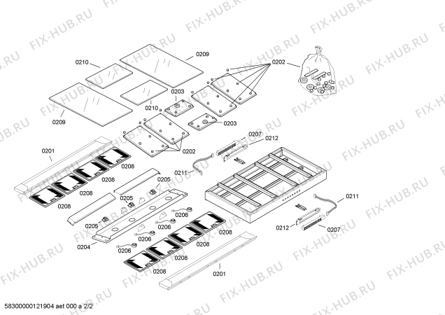 Схема №1 AI540150 с изображением Осветительная планка для вентиляции Bosch 00245204