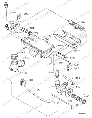 Взрыв-схема стиральной машины Zanker EF7680 - Схема узла Hydraulic System 272