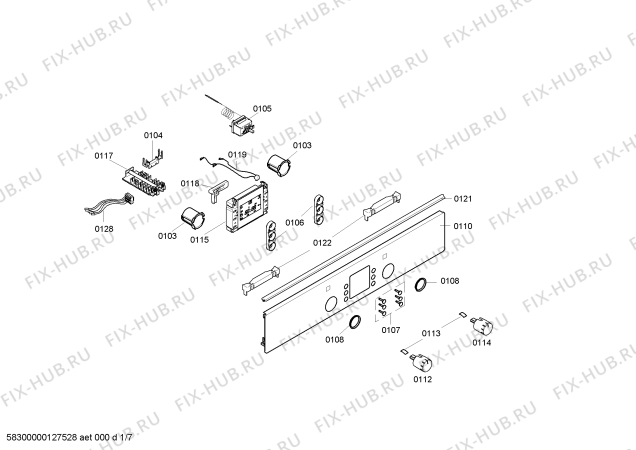 Схема №4 HLN448250B с изображением Ручка переключателя для плиты (духовки) Bosch 00612604