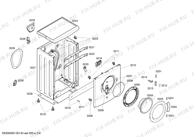 Схема №1 WLF20568TI с изображением Панель управления для стиральной машины Bosch 00665659