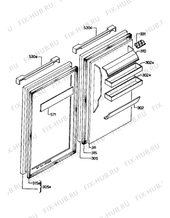 Взрыв-схема холодильника Zanussi Z622SBS - Схема узла Refrigerator door