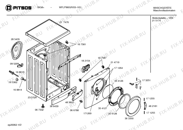 Схема №3 WFLPI80GR big8+ с изображением Инструкция по эксплуатации для стиралки Bosch 00582694