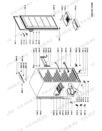 Схема №1 AFG 355/H с изображением Кнопка для холодильника Whirlpool 481241078036