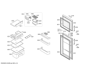 Схема №2 3FFL3450 с изображением Дверь для холодильной камеры Bosch 00246464