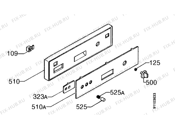 Взрыв-схема посудомоечной машины Aeg FAV7450ID - Схема узла Command panel 037